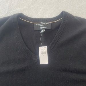 Banana Republic Italian Merino wool v-neck sweater Sz L